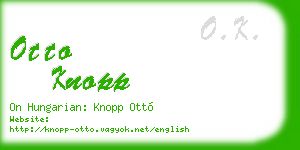 otto knopp business card