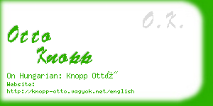 otto knopp business card